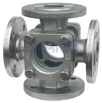 Eck oder 3-wege Ausführung 4 Hoek flens Doorstroomkijkglas